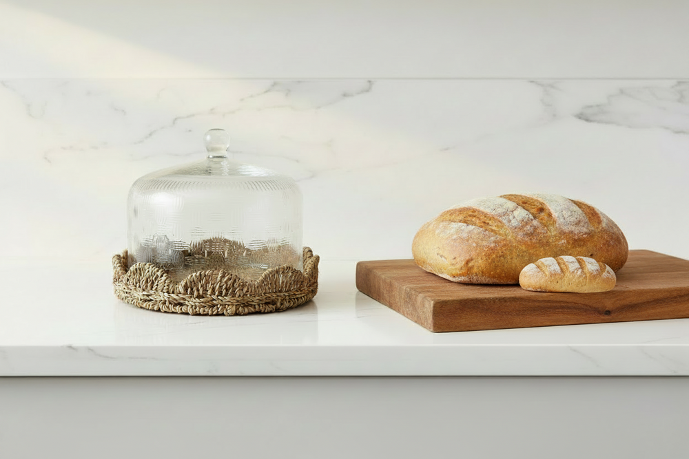 Woven Base Glass Cloche