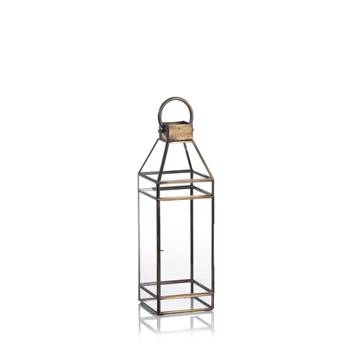 Medici Patina'd Brass Table Lantern - Choose from 2 Sizes