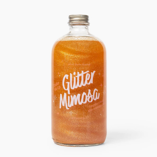 Bottle of 'Glitter Mimosa' on a white background