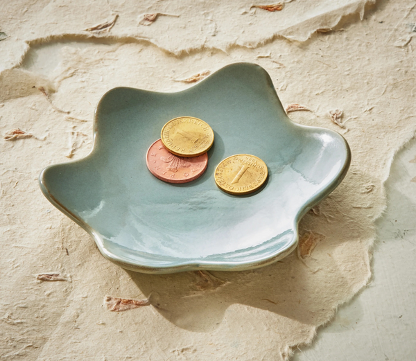 Organic Wave Trinket Dish - Choose Blue or Lavendar