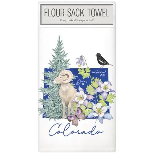Colorado State Symbol Tea Towel