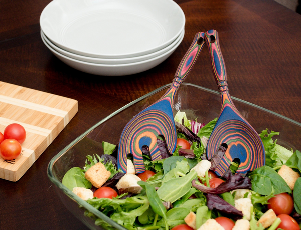 Pakka 9" Salad Leaf - Choose from rainbow, Natural or Peacock