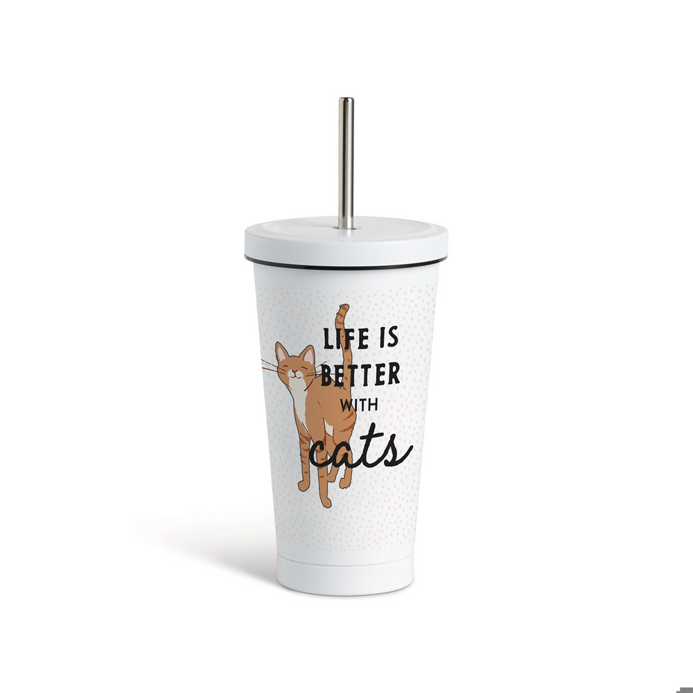 Life is Better with Pets Tumbler - Choose Cat or Dog