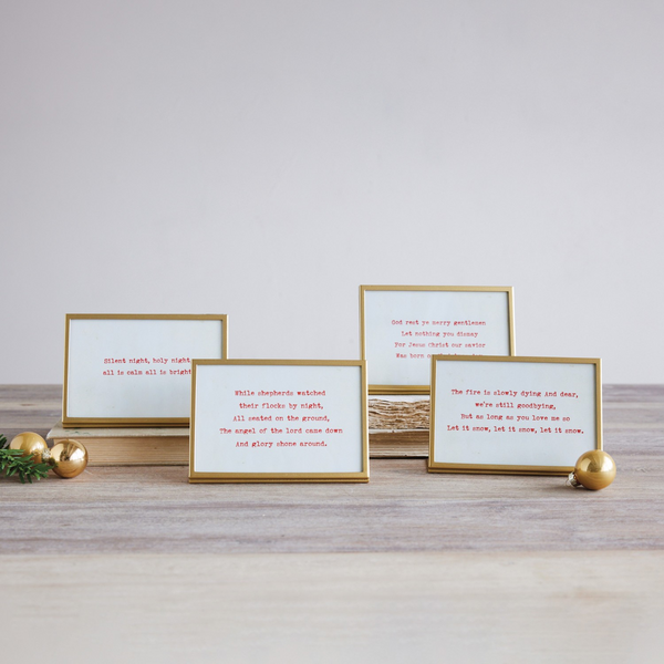 Holiday Verse Gilded Frame - 4 Styles to Choose From