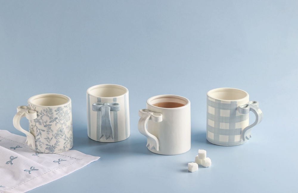 Bow Handle Mugs - 4 Different Styles to Choose From