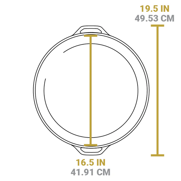 17" Cast Iron Dual Handle Pan