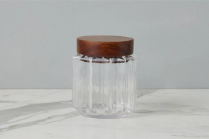 Elegant Fluted Glass Pantry Canister - Comes in Small & Large
