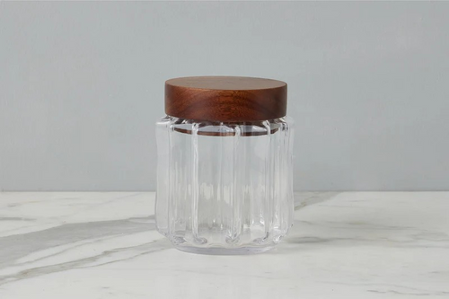 Elegant Fluted Glass Pantry Canister - Comes in Small & Large