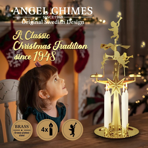 Angel Chimes - Original Swedish Design Brass Christmas Candle