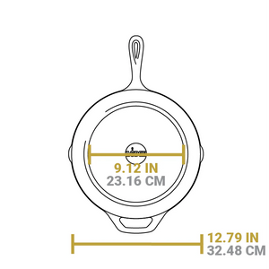 Chef Collection 12 Inch Cast Iron Skillet