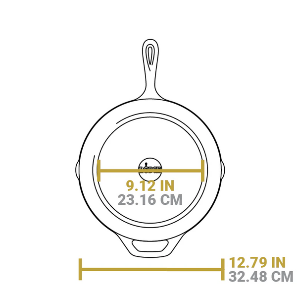 Chef Collection 12 Inch Cast Iron Skillet