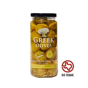 TRULY GREEK Stuffed Olives - Choose Jalapeno, Garlic, or Lemon Stuffed