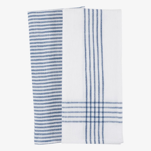KAF Home Monaco Slubbed Kitchen Tea Towels (Set of 2) - 18" X 28" - Three Different Colors to Choose from