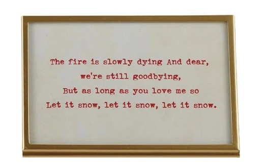 Holiday Verse Gilded Frame - 4 Styles to Choose From