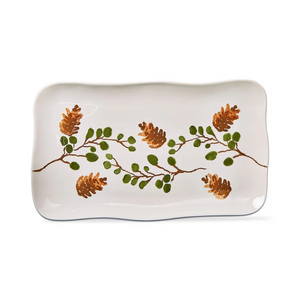 Pinecone Sprig Rectangular Platter