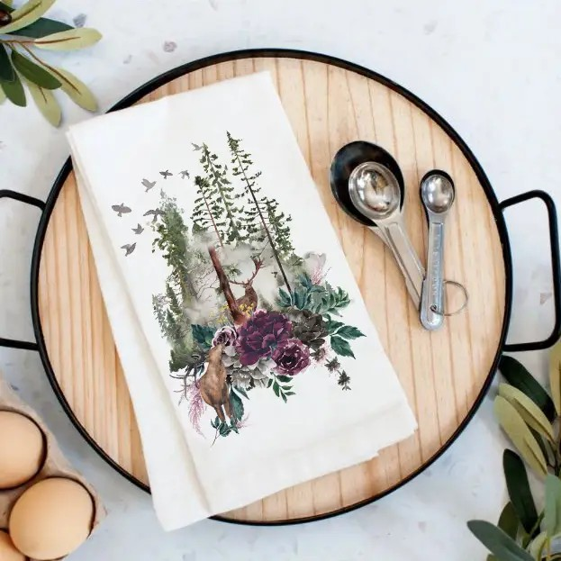 Colorado Mountains Wildlife Tea Towel - 2 Different Styles