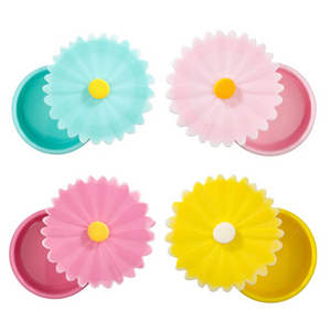 Silicone Flower Containers (Set of 4) - Choose from Sunflowers or Daisies