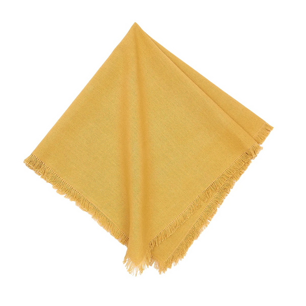 Fringed Table Linens - Dandelion Color