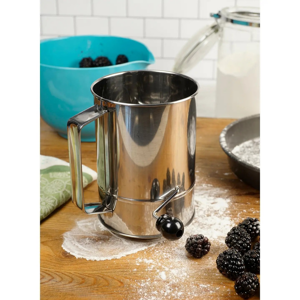Crank Style Flour Sifter - 3 Cup