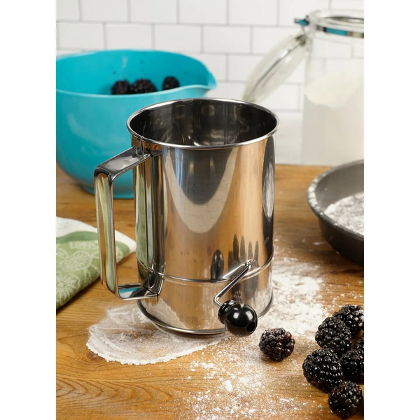 Crank Style Flour Sifter - 3 Cup