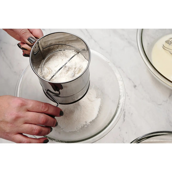 Crank Style Flour Sifter - 3 Cup
