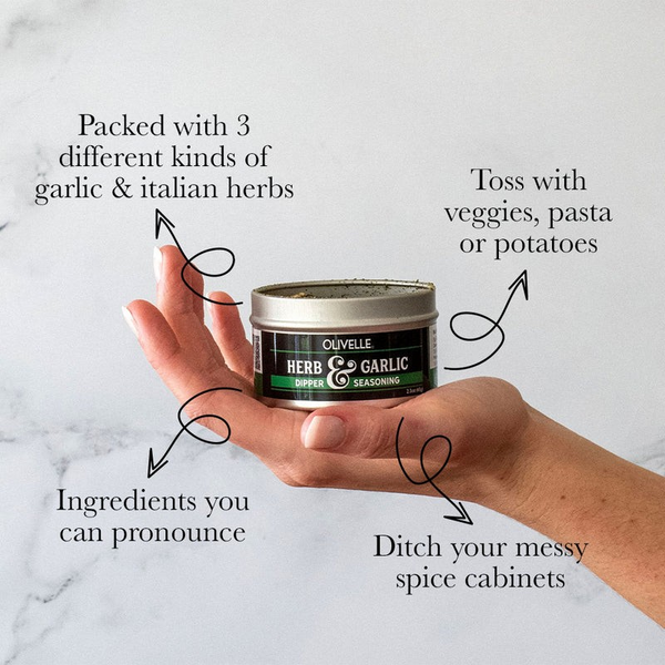 Herb & Garlic Dipper and Seasoning by Olivelle