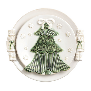 White Christmas Platter Set - Set of 2 Platters