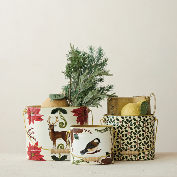 Painted Iron Woodland Bucket - Small, Medium or Large