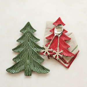 Forest Christmas Tree Debossed Platter