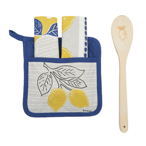 Fruit Dash Potholder Set - Choose From Lemon or Orange