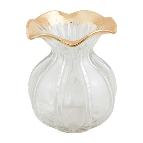 Gold Edge Ruffle Vase - Comes in Small or Large