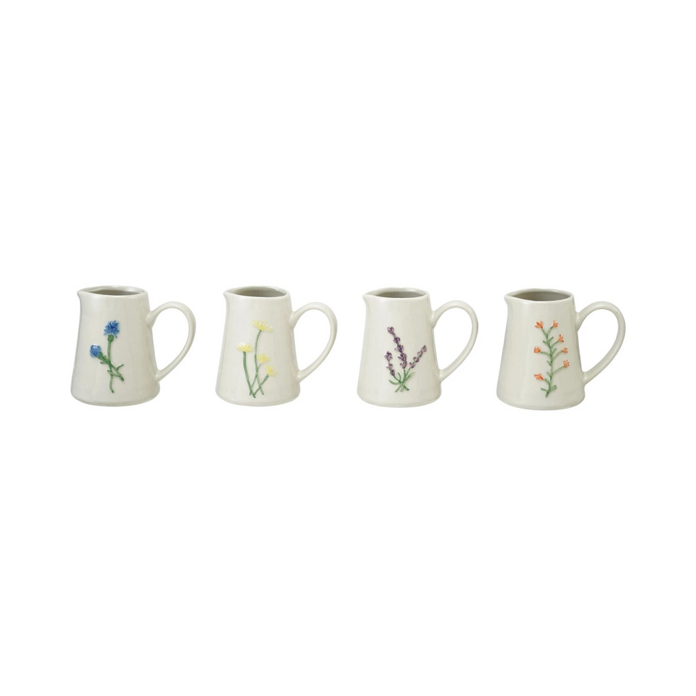 Botanical Emboss Creamer Pitcher - Choose from 4 Styles