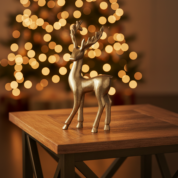 Gilded Gold Finish Cast Deer - Available in 2 Sizes