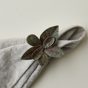 Floral Leaf Napkin Ring by Tableau