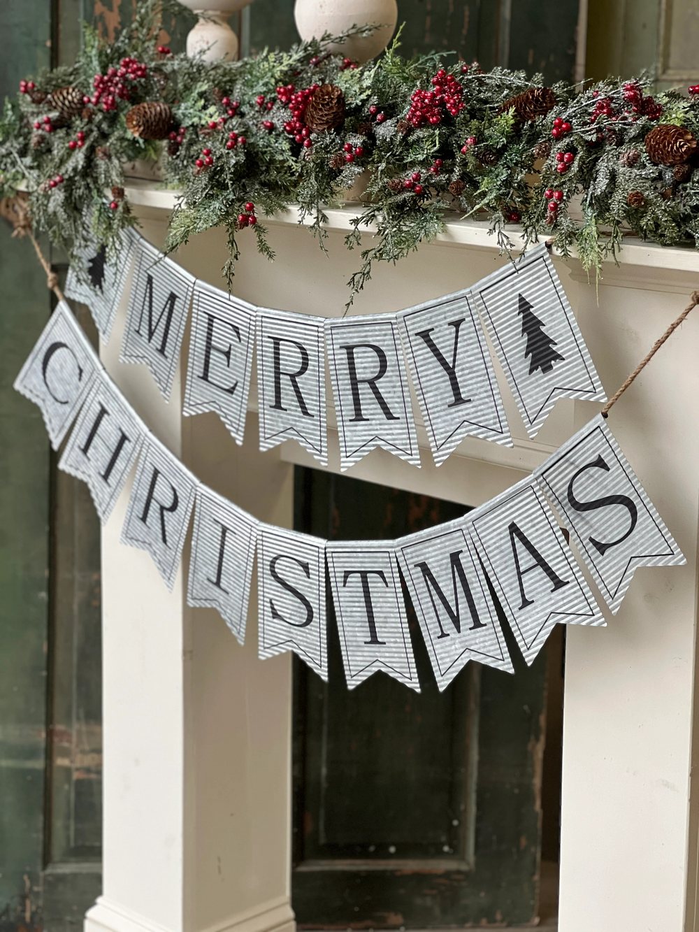 Merry Christmas Garland Duo