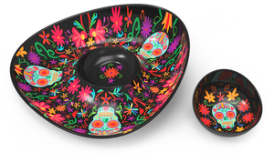 Chip and Dip Holder Day of the Dead Edition
