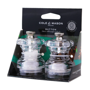 Cole & Mason, Salt Pepper Mill Button Acrylic