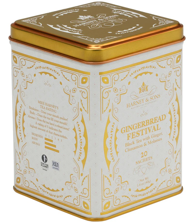 Gingerbread Festival Tea, Tin of 20 Sachets