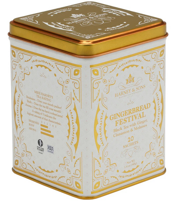 Gingerbread Festival Tea, Tin of 20 Sachets