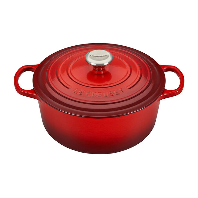 Le Creuset, Cerise, 5.5qt., Signature Round Dutch Oven