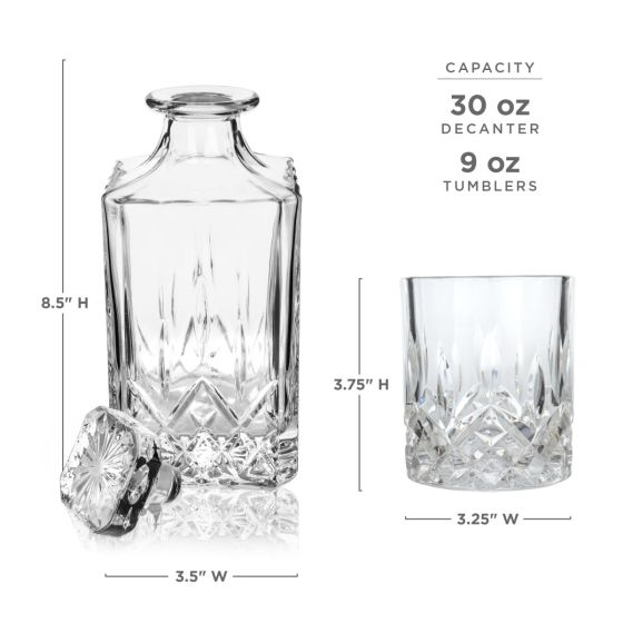 Admiral 3-Piece Decanter & Tumbler Set by Viski