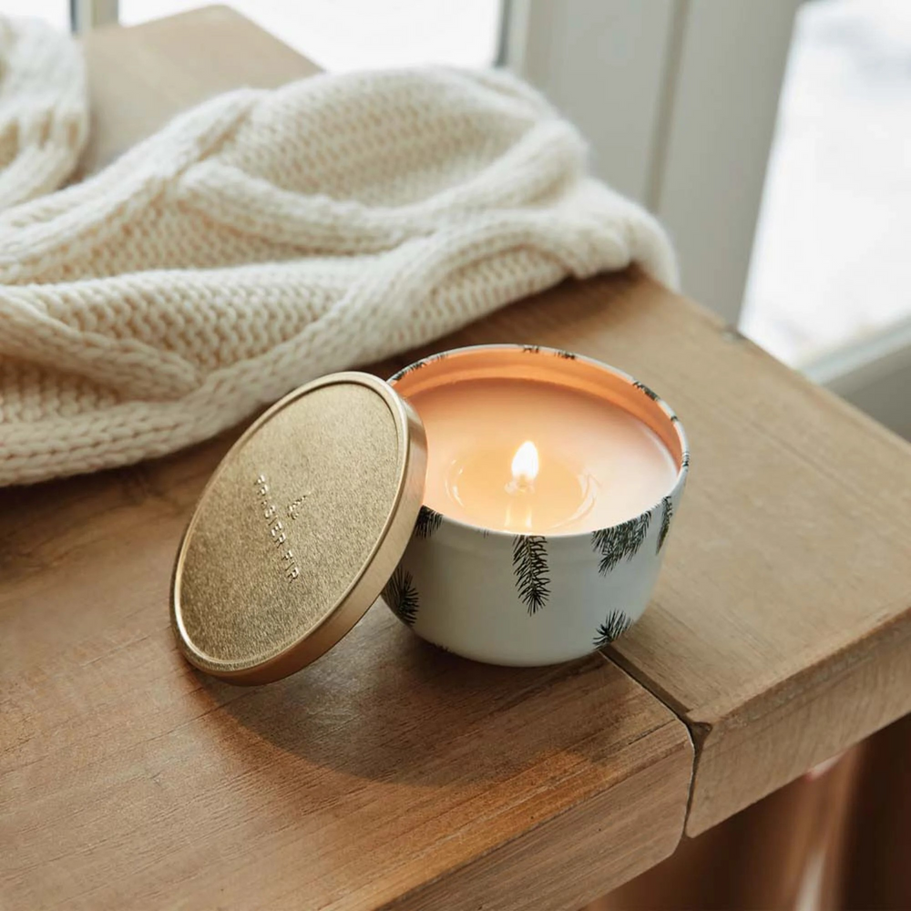 Frasier Fir Candle Tin with Gold Lid by Thymes