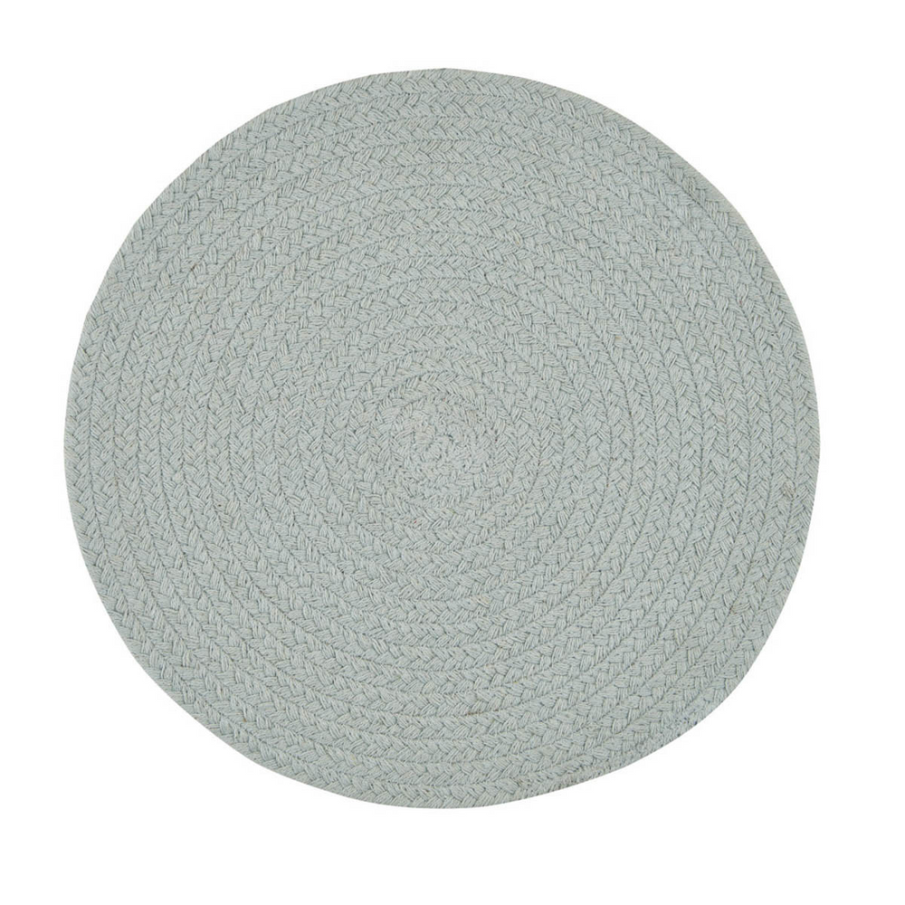 Essex Round Braided Place Mat Blue Mist