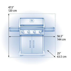 ROGUE 525 Grill BLACK - Cast Iron Grates - Choose Propane or Natural Gas