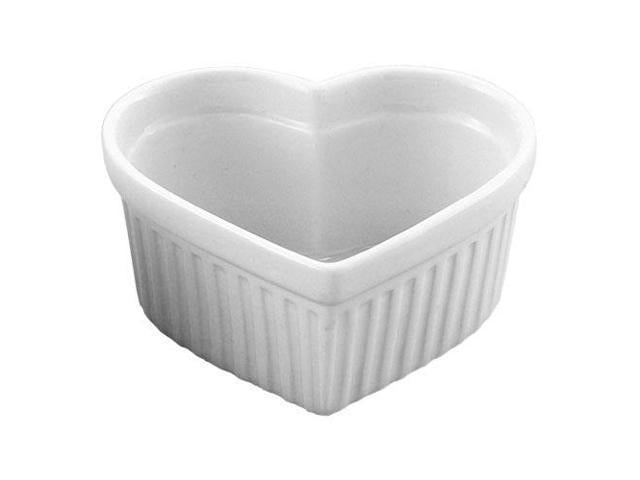Porcelain 5 oz Heart Souffle Dish