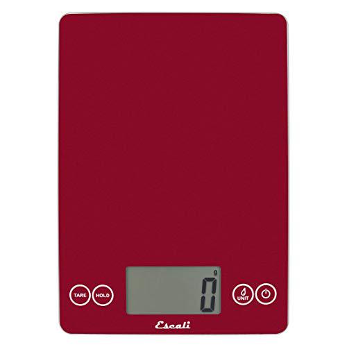 Escali Arti Glass Food Scale, Rio Red 9" x 6.5" x .75"