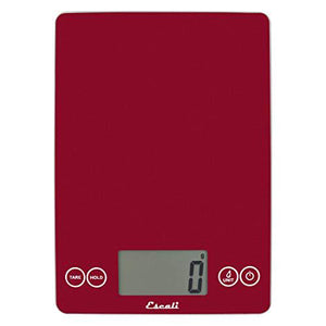 Escali Arti Glass Food Scale, Rio Red 9" x 6.5" x .75"