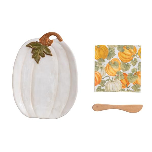Pumpkin Plate Napkin Set - 2 Styles