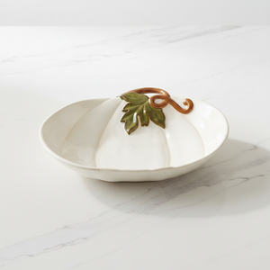 White Pumpkin Serving Bowl