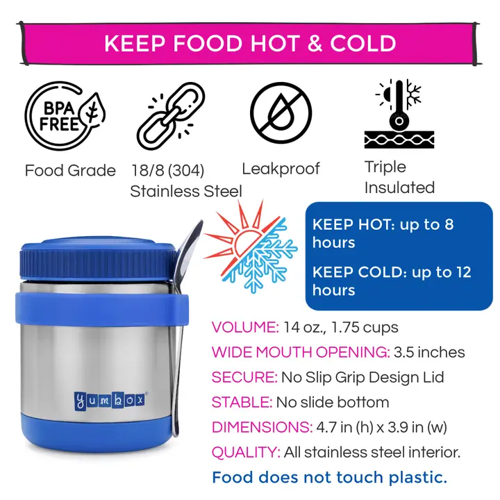 Yumbox Triple Insulated Stainless Steel Thermal Jar - 1.75 C